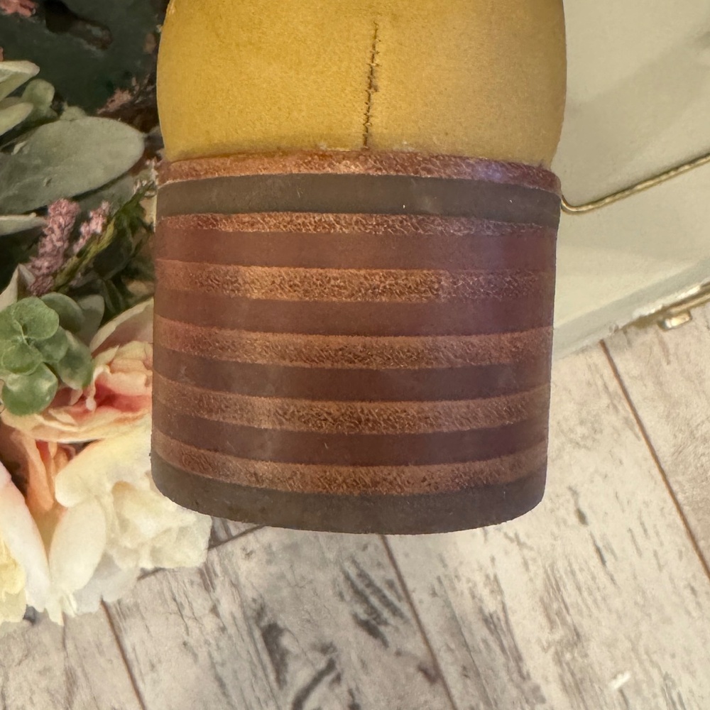 FRYE & CO MIRANDA 14 VEGAN ANTIQUED LEATHER CAMPUS BANANA KNEE HIGH TALL BOOT - Picture 10 of 16